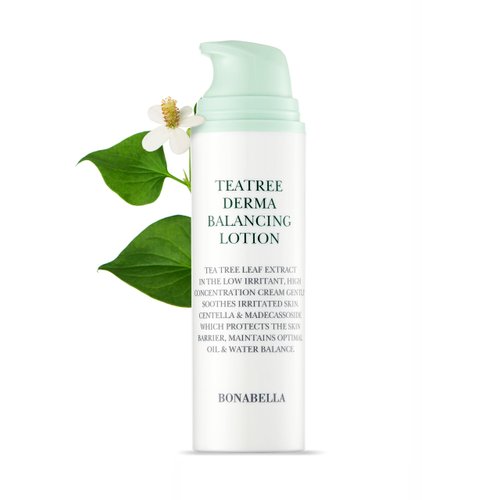Bonabella Tea Tree Derma Balancing Face Lotion | Daily Moisturizing Lotion Face Cream | Hydrating Face Moisturizer w/Cica & Hyaluronic Acid | Tea Tree Lotion for Extremely Dry Skin 1.79 fl oz