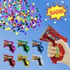24PCS Inflatable Fireworks Gun Party Toys Confetti Fireworks Handheld Confetti Poppers Multicolor with Novelty Design Party Supplies for Birthday Christmas Wedding Graduation