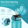 QLUR Water Bottle with Straw, 32 oz Motivational Water Bottles with Time Marker to Drink, Tritan BPA Free, 1L Sports Water Bottle with Carry Strap LeakProof for Men Gym Fitness Outdoor (1 Pack)