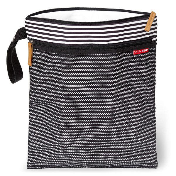 Skip Hop Wet Dry Bag, Grab & Go, Black & White Stripe