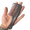 Denlydom Mini Wide Tooth Comb,Detangling Comb Hair Comb Brush for Curlies Portable Care Handgrip Comb Shower Comb Travel Combs for Men Women - Best Styling Comb for Curly,Wet,Dry,Long Hair (Black)