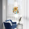Sunflower Dream Catcher Diamond Painting Kit Ornament with Hanging Chain DIY Diamond Art Hanging Pendant Paint by Number Stained Glass Wall Art for Adults Home Wall Decor Gift