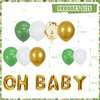 Safari Jungle Baby Shower Decorations, 150 Pcs a Wild One is on the Way Party Supplies Decor for Boy Girl Showers with Banners Cupcakes Wrappers Backdrop Tablecloth Centerpieces