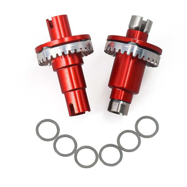 Abendor 2 Pcs Front One-Way&Rear Solid Axles Differential for 1/28 Wltoys K969 K989 P929 Mini-Z AWD AMZ Mini-Q IW04 RC Drift Car Upgrade Parts