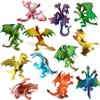 GIDGOD 12Piece Dinosaur Model Realistic Flying Dragon Gift Box Toy, 4 inch sci-fi Game Monster Triceratops Pterodactyl Party Gifts Boys Hobbyist Prize