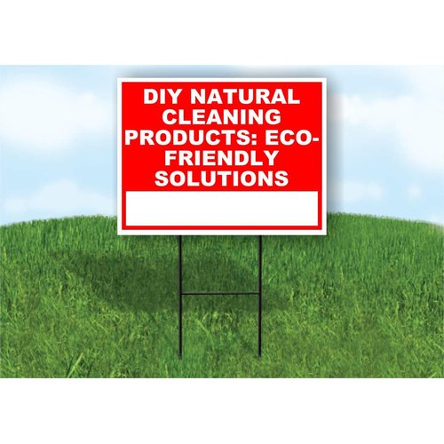DIY Natural Cleaning Products Eco-Friendly Solutions-1 Write On Me Red 18x24 in Single Sided Yard Road Sign w/Stand