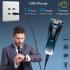 Snapbuy Electric Razor for Men, Snapbuy Electric Razor Pro of Father, 4D Floating Head Rotary Shaver, Ipx7 Waterproof Electrical Razors, Wet & Dry Fast Charging Electrical Shaver LCD Display (Blue)