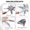 6 Pcs Star Foil Balloons One-Piece 14-Pointed Star Balloons 4D Starburst Cone Mylar Balloons 22inch Christmas Birthday Wedding Wedding Anniversary Party Supplies(Silver + Caramel Colour)