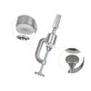 YTBYT Wig Head Stand Silver Metal Adjustable Mannequin Training Head Standard Holding Clamp
