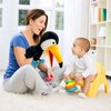 okegztoa Puppet Toucan Hand Puppet,13.8" Animal Puppet Toucan Puppets Stuffed Animal Hand Puppets for Kids with Movable Mouth,Puppet Plush Multi-Color Toys Bird Puppet Role Play Teaching(Big Black)