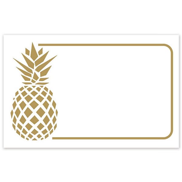 Golden Pineapple Enclosure Cards/Gift Tags - 3 1/2 x 2 1/4in. (100)