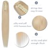 Rich Choices Claw Clip Ponytail Extension Human Hair Real Hair Ponytail Extension Balayage Bleach Blonde 14 Inch 105g One Piece Clip In Long Ponytail Hair Extensions Straight For Women #613