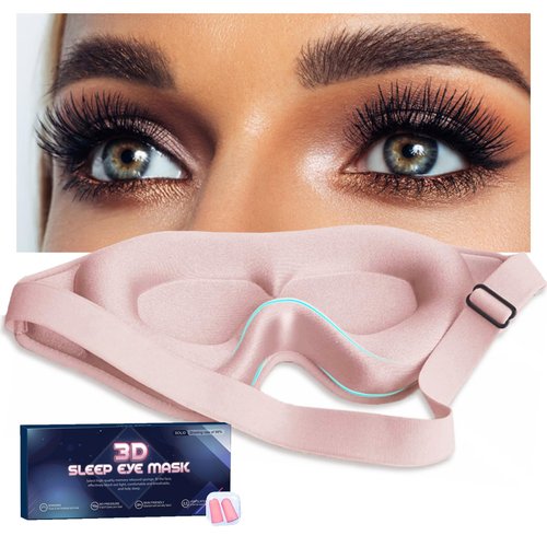 Sleep Mask for Women Eyelash Extension, Eye Mask for Lash Extensions No Pressure 3D Contoured Lash Extension Sleep Mask, Block Out Light Sleep Protector Eye Shade Cover for Travel Yoga Nap