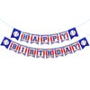 Birthday Banner Baseball Happy Birthday Red Blue Banners Boy Party Decorations Sport Themed Party Baseball Birthday Supplies for Man Women