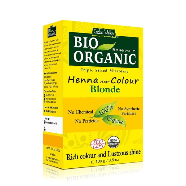 Indus Valley Bio Organic Natural Henna Hair Color Light Brown 100gm| 100% Gray Hair Coverage And Long Lasting Hair Dye | Vegan and Cruelty-Free