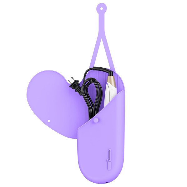 FURIDEN Lite Resistant Silicone Mat Pouch for Flat Iron, Curling Iron, Hot Hair Tools - Purple
