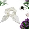 3PCS Hair Scarf Scruncheis for Women-Bow Hair Ties Elastic Hair Bands Satin Ponytail Holder Hair Accessories for Girl