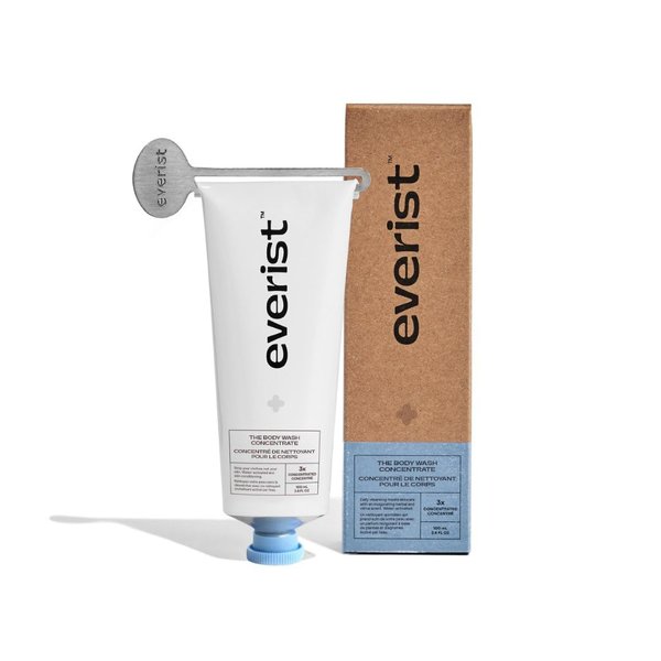EVERIST The Body Wash Concentrate, Hydrating and Skin Soothing, Plant-Based, Vegan, Aloe Vera, Vegetable Glycerin, Betaine, Skincare Ingredients, 3.4 fl oz, 50+ Washes