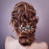 OIIKI 1 PCS Silver Rhinestone Hair Comb, Clear Rhinestones Metal Bridal Hair Comb, Wedding Crystal Hair Accessories for Women, Brides for Christmas, Parties, Prom, Dance