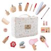 Promise Babe Wooden Makeup Toys Set, Dress-Up Toddler Makeup Kit Pretend for Kids, 2 in 1 Fake Makeup for 3 Years +