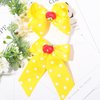Back to School Hair Clips Cute Apple Yellow Bow Hair Clip for Girls White Wave Point Claw Clip Hair Accessories for Women Kids Claw Clips for Thick Thin Hair 2Pcs (Yellow)