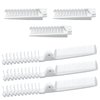 Piutouyar 6 Pack Travel Hair Comb, Portable Folding Comb Brush Combo, Small Compact Pocket Collapsible Comb, Anti-Static Double Headed Combs(White)