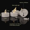 PILLOBOX Battery Operated Flameless Tea Lights: 24PACK LED Electric Candles Lamp Realistic and Bright Flickering Holiday Gift Long Lasting for Birthday Wedding Party Home Decoration (Warm White)