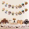 Uniwish Dog Faces Banner Garland Dog Theme Birthday Party Supplies for Boys Girls Puppy Dog Party Decorations Pet Dog Birthday Banners Hanging Decor