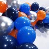 Space Balloons party 70 Pack,Royal Navy Blue,Orange,Blue Latex Balloons and12inch Metallic Silver Balloons for Outer Space Party Theme Supplies Baby Shower Birthday Party