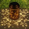 Solar Lantern Outdoor Hanging Lights Christmas Birthday Gifts for Women Mom and Grandma Butterfly Flower Metal Garden Decor Outside Waterproof LED Solar Lanterns for Patio, Yard, Pathway,Landscape