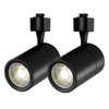 2 Lights LED Track Lighting Heads, 20W High Brightness Track Lights 4000K Natural Light Adjustable Angle Track Lighting Fixture (Black1)