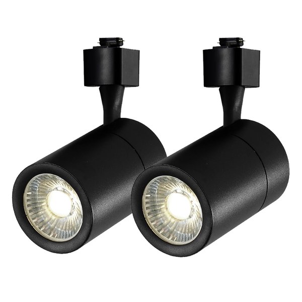 2 Lights LED Track Lighting Heads, 20W High Brightness Track Lights 4000K Natural Light Adjustable Angle Track Lighting Fixture (Black1)