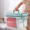 Nicesh Clear Plastic Storage Box Organizer/Medicine Box, Family Emergency Kit Storage Box