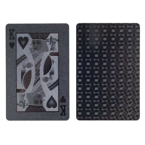 TMG Deck of Black Devil Embossed Poker Playing Cards- Includes Bonus Cut Card!
