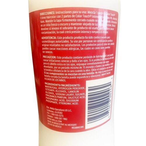 Color Touch Emulsion 4% 13 Volume 33.8 Fl Oz | Color Touch Hair Color Developer and M Hair Designs Tint Brush Comb (Bundle)