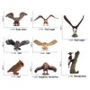 8 PCS Eagle Animal Figures Model Owl Woodpecker Figurines Family Party Supplies Cake Toppers Collection Desktop Decoration Development Set Cognitive Toy for 5 6 7 8 Years Boys Kid Toddlers