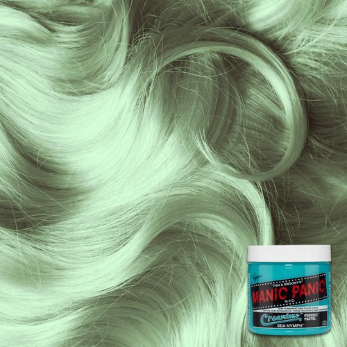 MANIC PANIC Sea Nymph Hair Dye - Creamtone Perfect Pastel - Semi Permanent Hair Color - Pastel Mint Green with Yellow Undertones - Vegan, PPD & Ammonia Free - For Coloring Hair on Women & Men