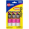 Avery Glue Stick White, Washable, Nontoxic, 0.26 oz. Permanent Glue Stic, 3pk (00164)