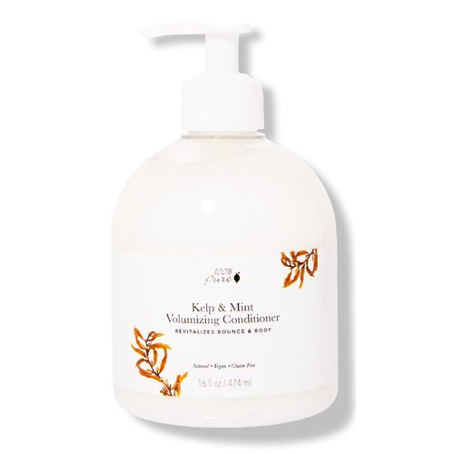 100% PURE Kelp & Mint Volumizing Conditioner Moisturizer & Deep Hydration - Botanical Body Boost for Dry, Damaged Thinning Hair, Promotes Healthy Growth for Women & Men - Sulfate Free - 16 Fl Oz