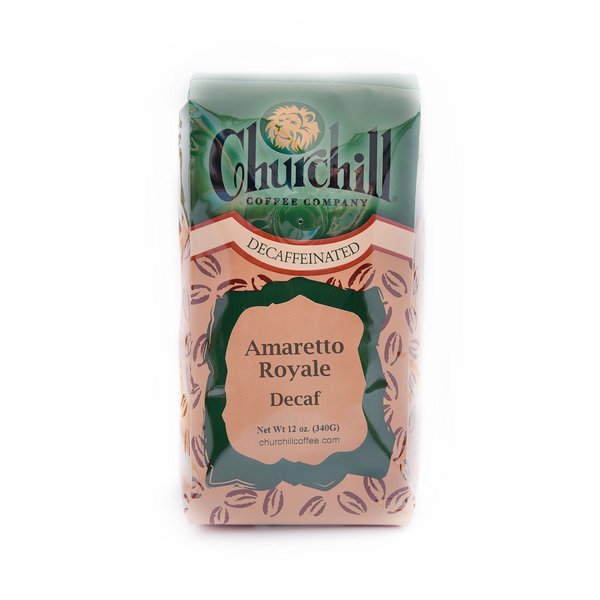 Churchill Coffee Amaretto Royal 12 oz - Whole Bean (Decaf)