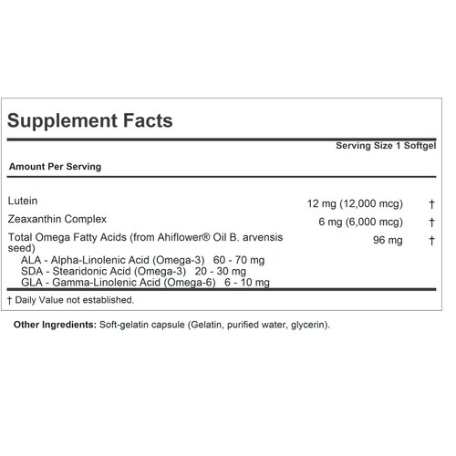 ANDREW LESSMAN Maximum L+Z 60 Softgels - 12mg Lutein, 6mg Zeaxanthin, Key Nutrients to Support Eye and Brain Health, and Promote Healthy Vision. No Additives. Easy to Swallow Softgels
