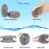 6 Pack Stainless Steel Wool Scrubber Sponge for Removing Tough Dirt, Grease, Oil or Stains from Dishes, Pots, Stovetops, Drip Pan, Cookware, Kitchenware
