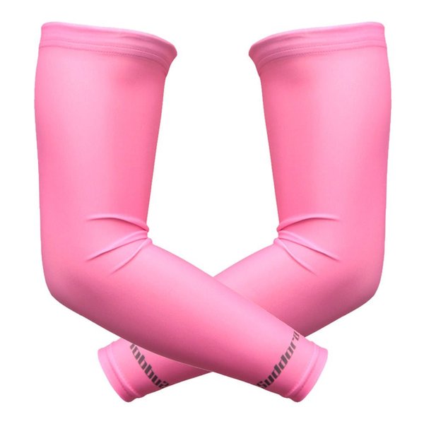 Suddora Arm Sleeves (Pair) - Sun Sleeves for Men and Women w/UV Protection for Cycling, Basketball, Running, Football, Outdoor Sports (Pink)
