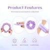 Araluky 7Pc Puffy Spa Headband and Wristband Set Skincare Headband for Washing Face Scrunchies Powder Puff Sponge Spa Makeup Headband Puffy Headband Terry Cloth Headband for Mask Makeup Removal-Purple