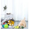 Morezi Dog toy baskets pet toy basket storage in small shallow stuff bin - Perfect for collect puppy toys, cat toy, grooming stuff, diapers, bed, for Bathroom, Playroom, Closet, Home - Grey