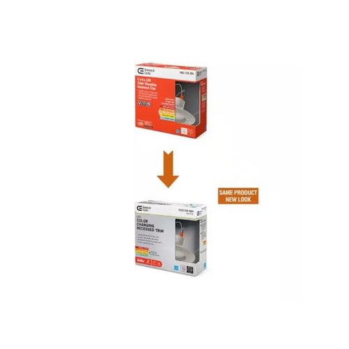 Commercial Electric 5/6 in White Integrated LED Energy Star Color Changing Recessed Trim Downlight