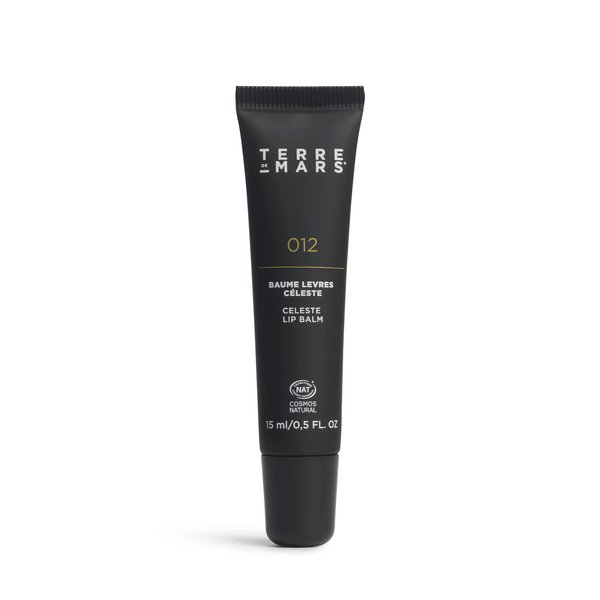 TERRE DE MARS Céleste Lip Balm Cosmos Natural Certified Saturated with Mimosa floral wax, Calendula extract, Castor, Coffee and Jojoba oil, Protects, Moisturize and Nourish Your Lips, 15ml