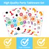Wiooffen 96 Pcs Family Game Night Party Supplies Gaming Party Decoration For Birthday Party Video Game Party Tableware Set Kids Game Night Party Paper Plate Napkin Fork 24 Guests
