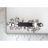 Faship Gorgeous Aqua Crystal Flower Barrette Clip