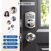 Veise Fingerprint Door Lock, Keyless Entry Door Lock, Electronic Keypad Deadbolt, Biometric Smart Locks for Front Door, Auto Lock, Anti-Peeking Password, Easy Install, Satin Nickel